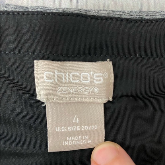 Chico’s Zenergy Black Heather Workout Athletic Leggings Womens Plus Size 20/22 - Picture 3 of 7